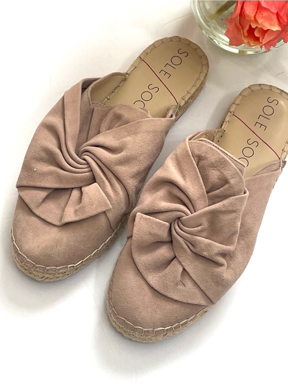Sole Society Sammie Blush Slip On espadrilles 7.5 NWOT Suede